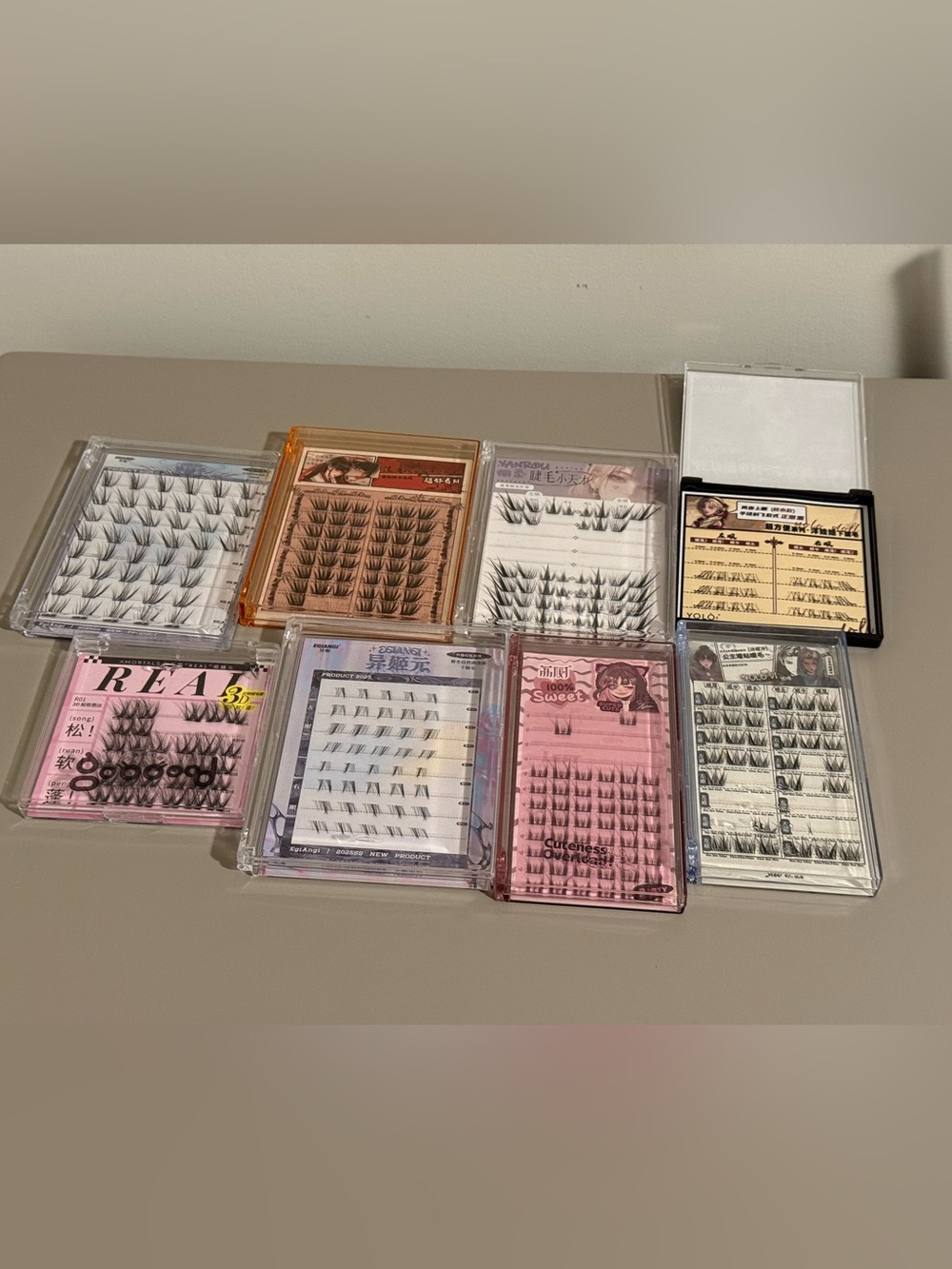 Mixed Individual Cluster False Eyelashes - Black